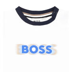 Boss T-Shirt Girocollo Tinta Unita con Logo per Neonato J52104 BIANCO BOSS 