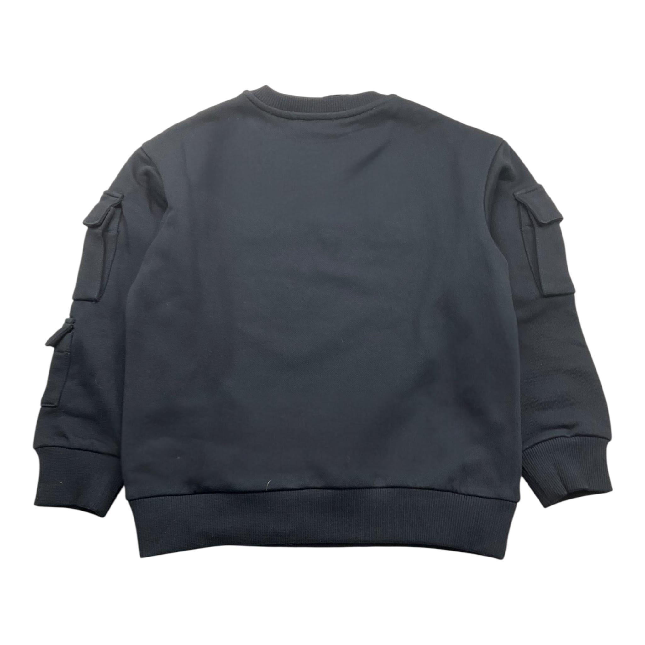 Missoni Felpa Tinta Unita Girocollo con Stampa per Bambina MV4P60 NERO MISSONI 