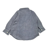 La Stupenderia Camicia Tinta Unita Manica Lunga  Azzurro per Neonato