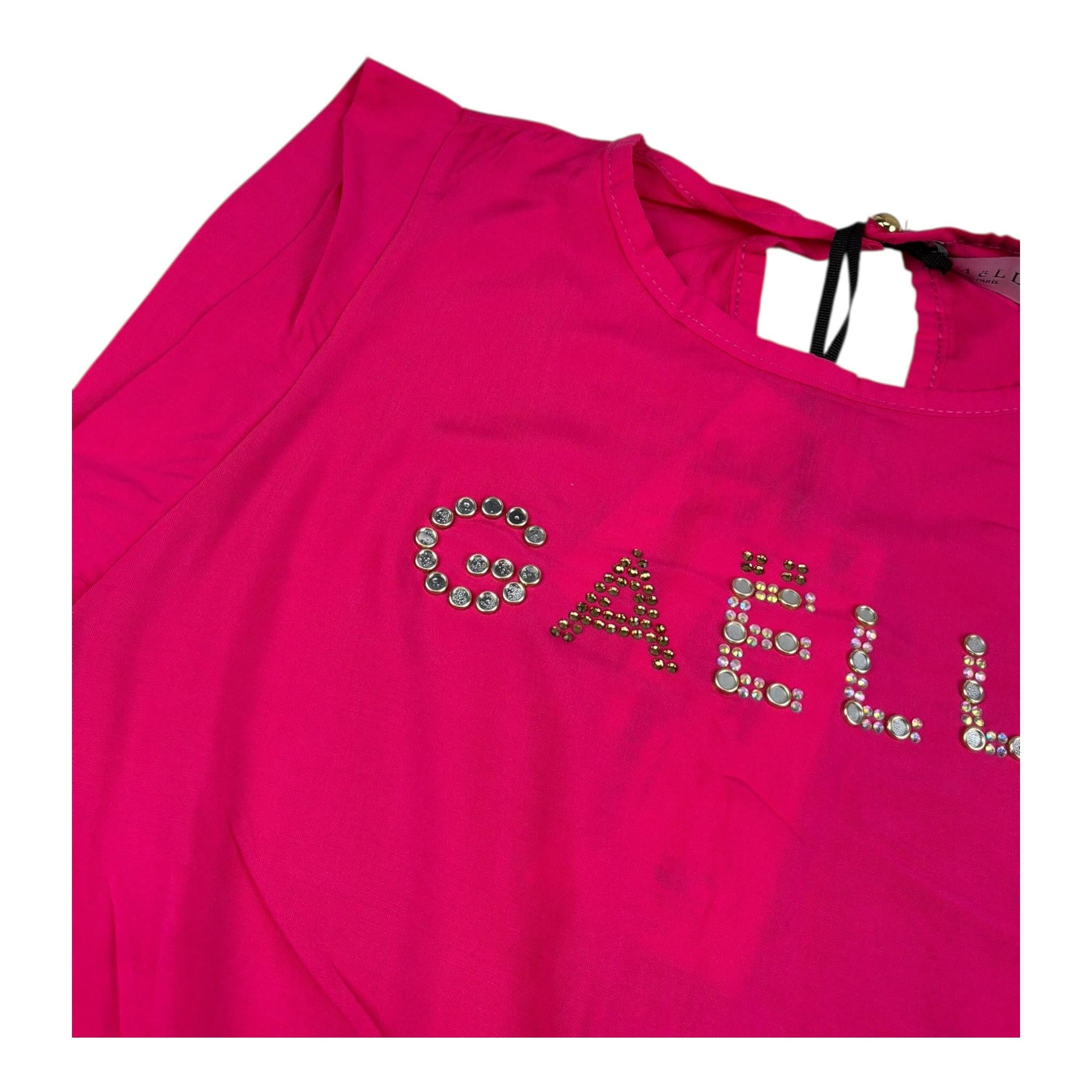 Gaelle Tuta Intera Corta Tinta Unita con Logo per Bambina 2746J00014 FUXIA GAELLE 