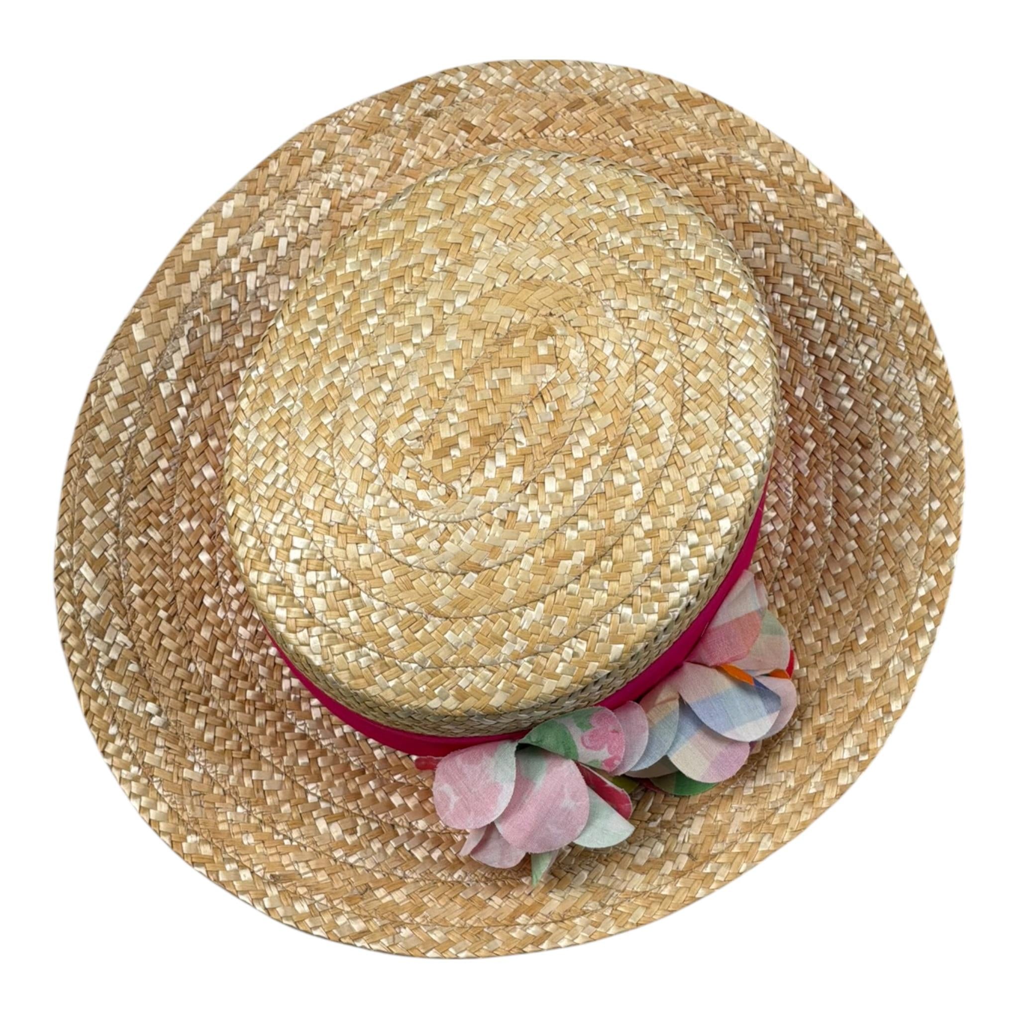Nanan Cappello tinta unita di Paglia Beige per Bambina E24487MDF BEIGE NANAN 