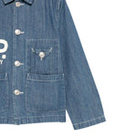 C.P. Company Giubbino In Denim tinta unita con Logo Blu per Bambino CUA003XX BLU C.P. COMPANY 