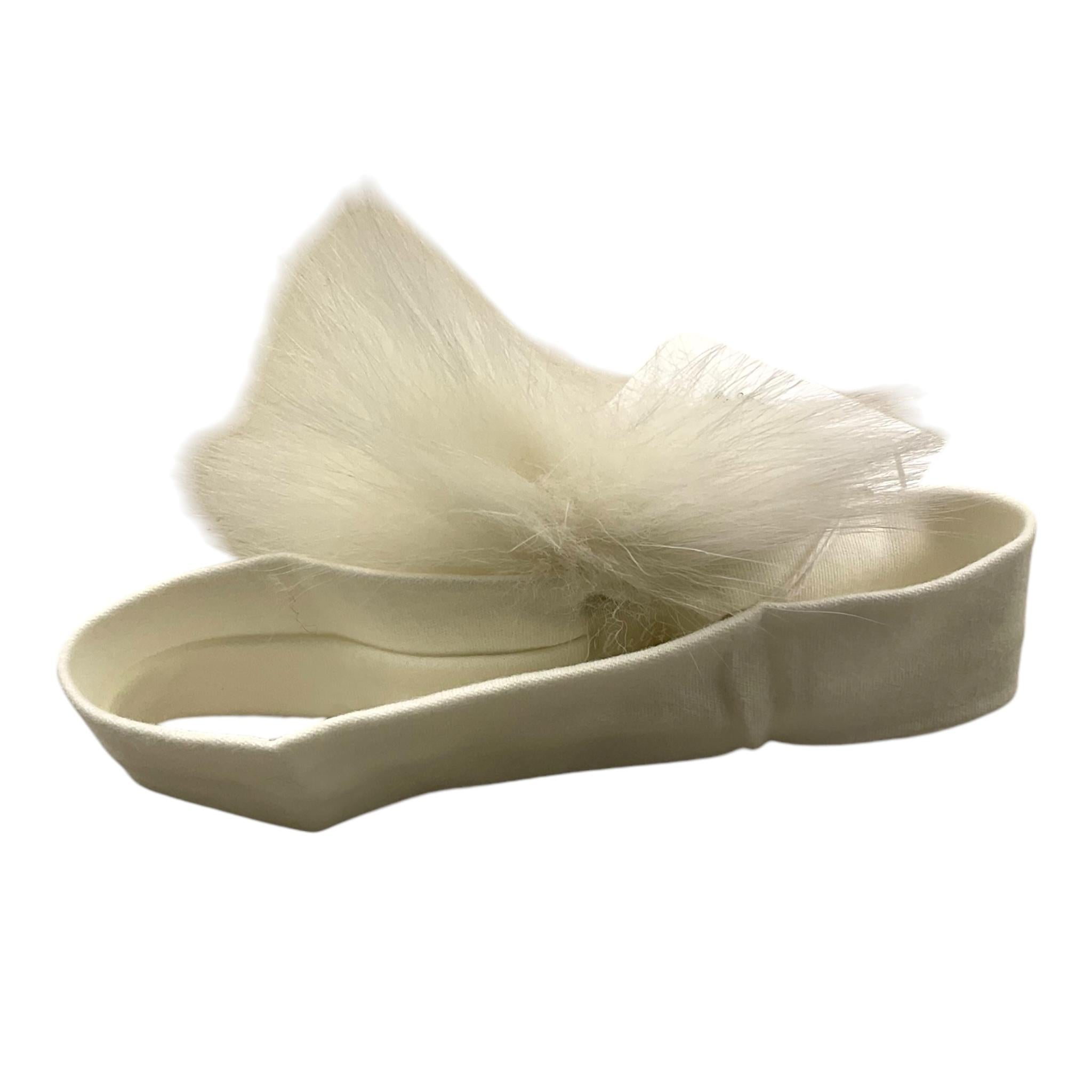 LALALU' fascia capelli tinta unita con pon pon Panna per Neonata FAL08N PANNA LALALU' 