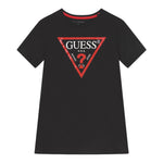 Guess T-Shirt Girocollo Tinta Unita con Stampa per Bambino N73I55K5M20 NERO GUESS 