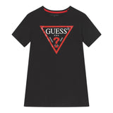 Guess T-Shirt Girocollo Tinta Unita con Stampa per Bambino N73I55K5M20 NERO GUESS 
