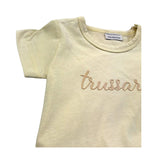 Trussardi Abito Mezza Manica Tinta Unita con Logo per Neonata TIP26018VE GIALLO TRUSSARDI 