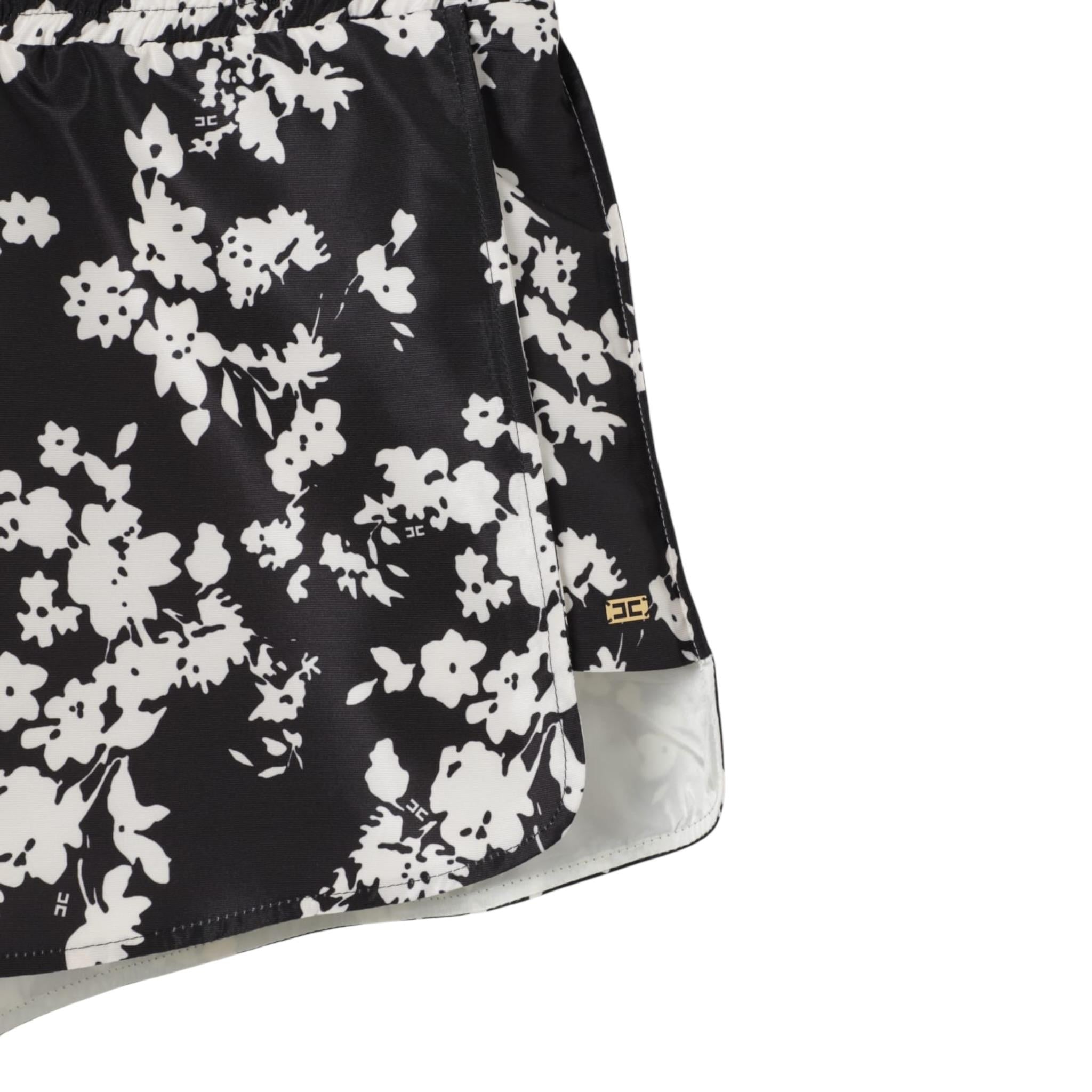 Elisabetta Franchi Short Tinta Unita Stampa Fantaisa per Bambina EFBE069 NERO ELISABETTA FRANCHI 