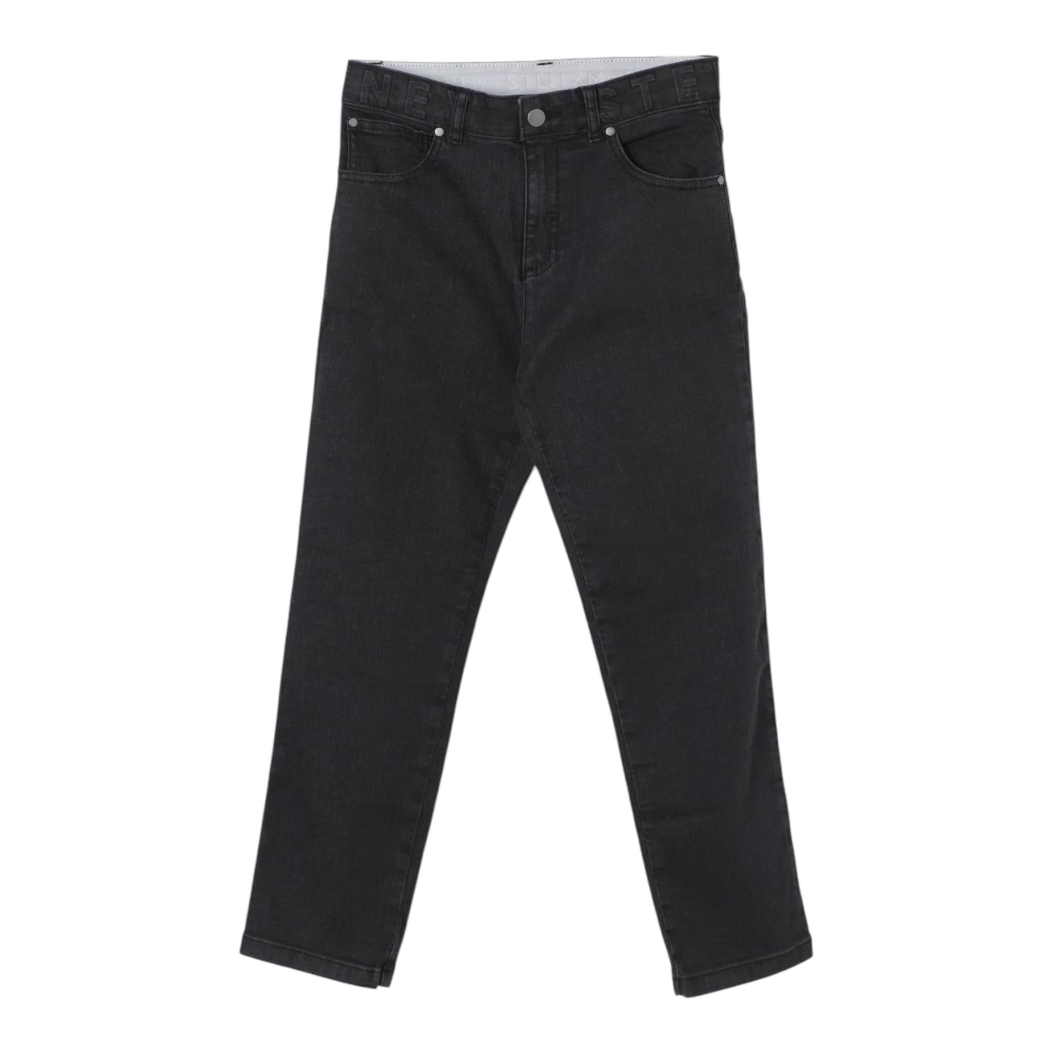 Stella Mccartney Jeans Tinta Unita con Girovita Regolabile per Bambino TV6P20 NERO STELLA McCARTNEY 