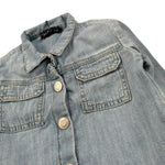 Please Camicia In Denim con Bottoni Tinta Unita per Neonato JB54010B71 AZZURRO PLEASE 