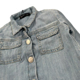 Please Camicia In Denim con Bottoni Tinta Unita per Neonato JB54010B71 AZZURRO PLEASE 