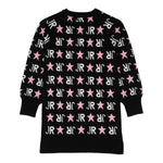 JOHN RICHMOND abito manica lunga in maglia con stampe logo Nero per Bambina RGA24004VE NERO JOHN RICHMOND 