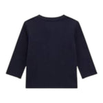 GUESS shirt girocollo tinta unita con stampa Blu per Neonato I4BI00I3Z13 BLU GUESS 