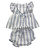 Tartine Et Chocolat 2-teiliges Set Hemd-Hose Weiß/Blau für Baby Mädchen