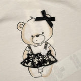 Please T-Shirt Tinta Unita con Stampa per Neonata MB12030G71 BIANCO PLEASE 