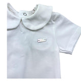 Le Bebe Body Mezza Manica Tinta Unita con Colletto per Neonato LBB5302 BIANCO LE BEBE 