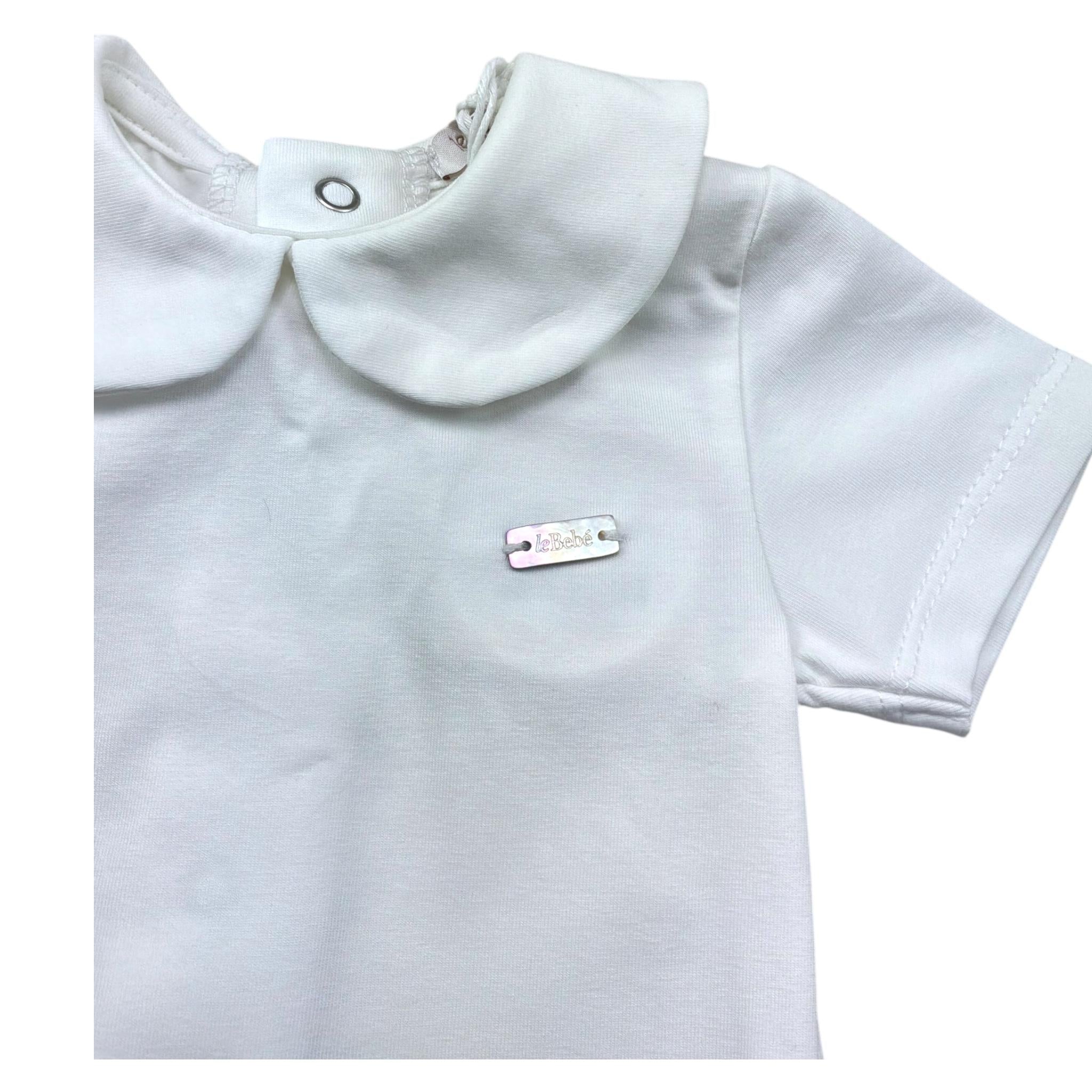 Le Bebe Body Mezza Manica Tinta Unita con Colletto per Neonato LBB5302 BIANCO LE BEBE 