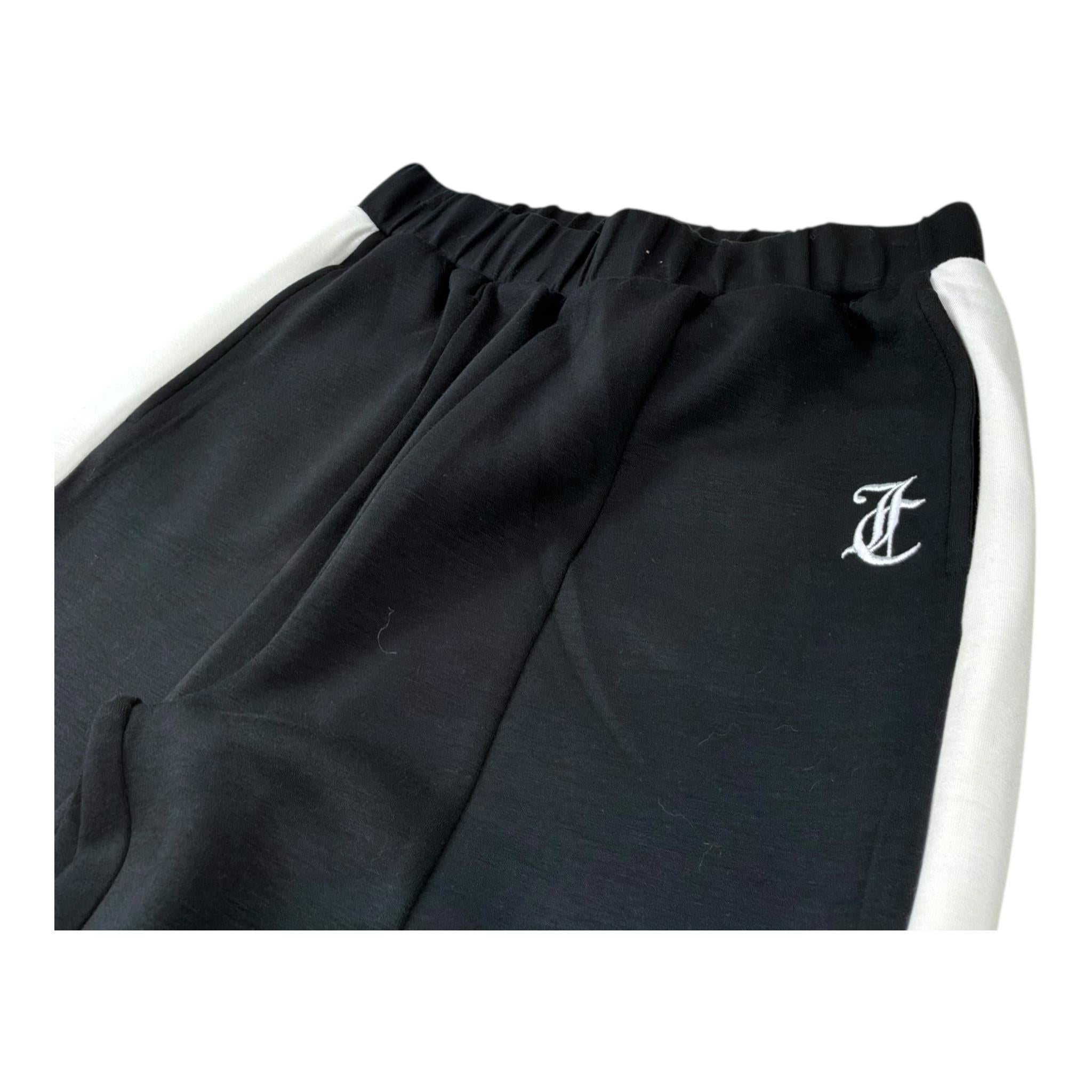 Juicy Couture Pantalone Tinta Unita con Profili In Contrasto per Bambina JBX6715 NERO JUICY COUTURE 