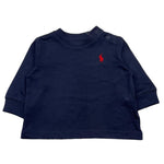 RALPH LAUREN shirt girocollo tinta unita con polsini Blu per Neonato 320843804002 BLU RALPH LAUREN 