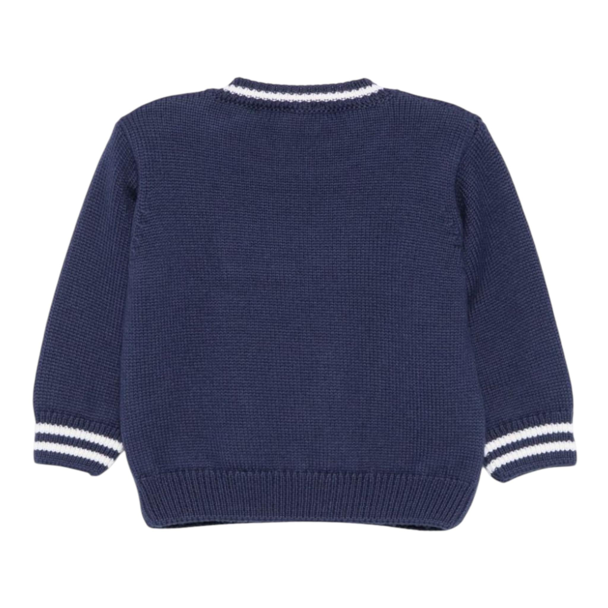 FENDI maglia tinta unita con stampa Blu per Neonato BUG177 BLU FENDI 