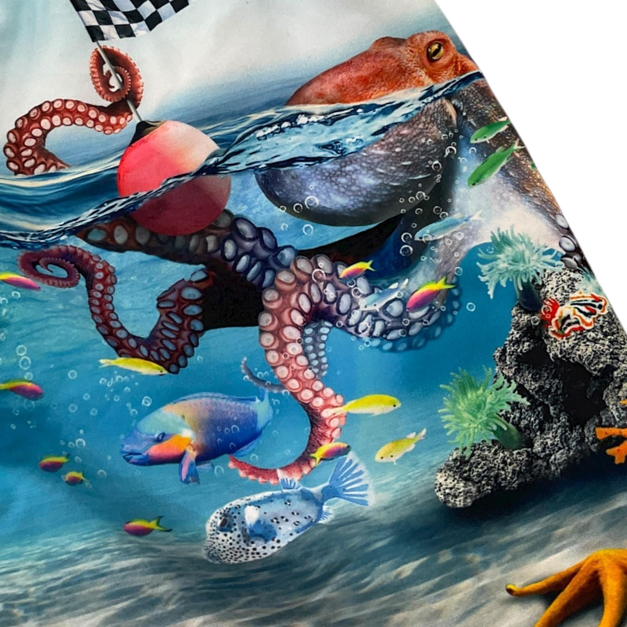 Molo Costume Modello Boxer Tinta Unita con Stampa per Bambino 8S22P405 AZZURRO MOLO 