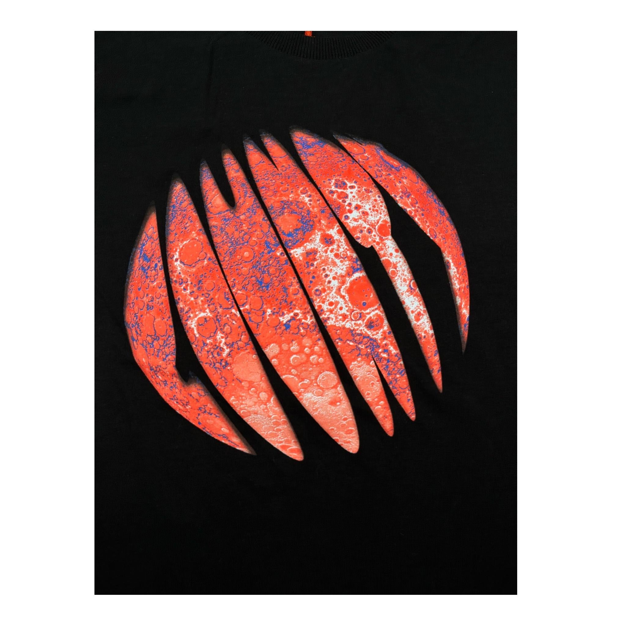 Marcelo Burlon T-Shirt Girocollo tinta unita con Stampa Nero per Bambino CBAA001F23JE NERO MARCELO BURLON 