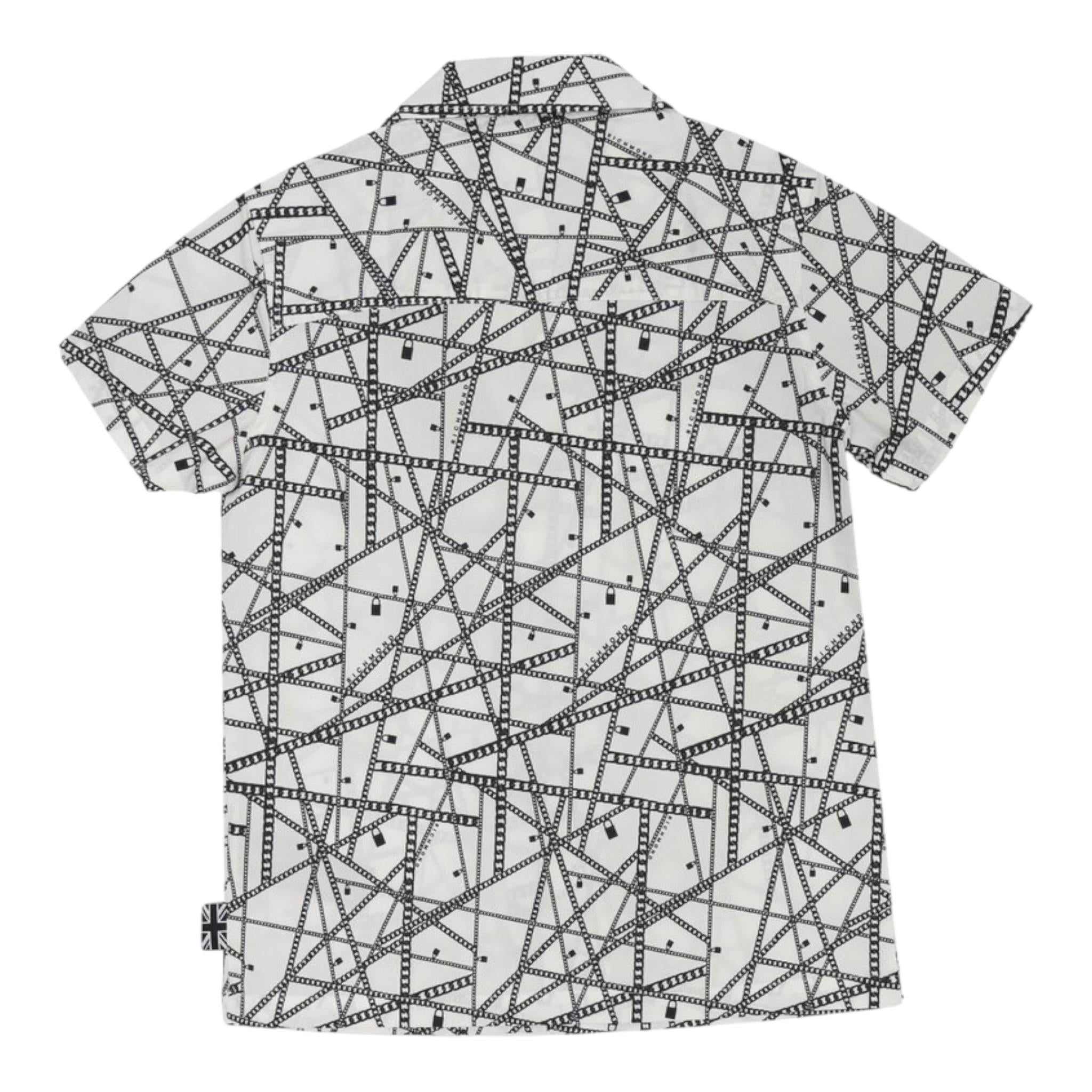 John Richmond Camicia Tinta Unita con Fantasia per Bambino RBP25093CAXX BIANCO JOHN RICHMOND 