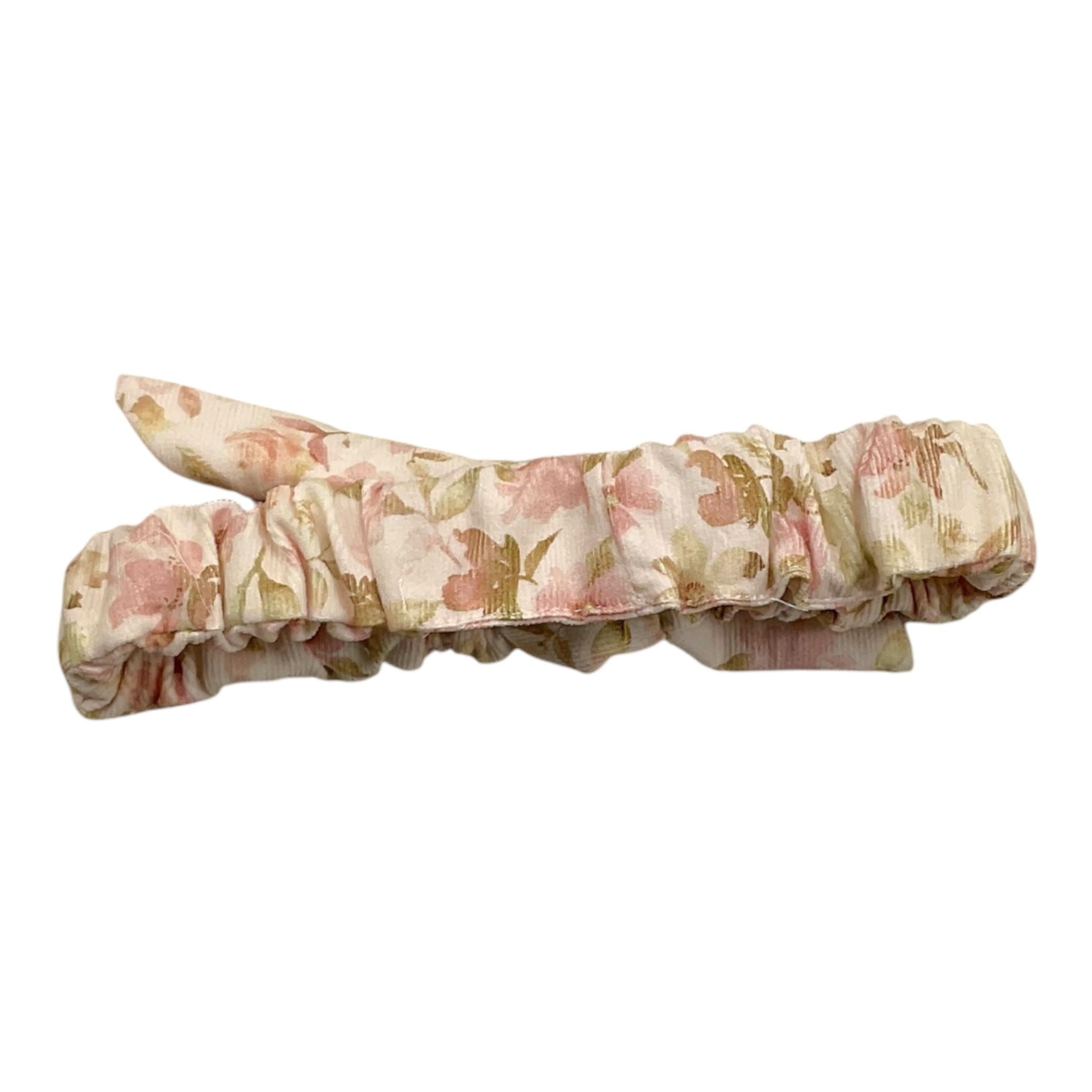 BARCELLINO fascia tinta unita con fantasia fiori Rosa per Neonata 115811 ROSA BARCELLINO 