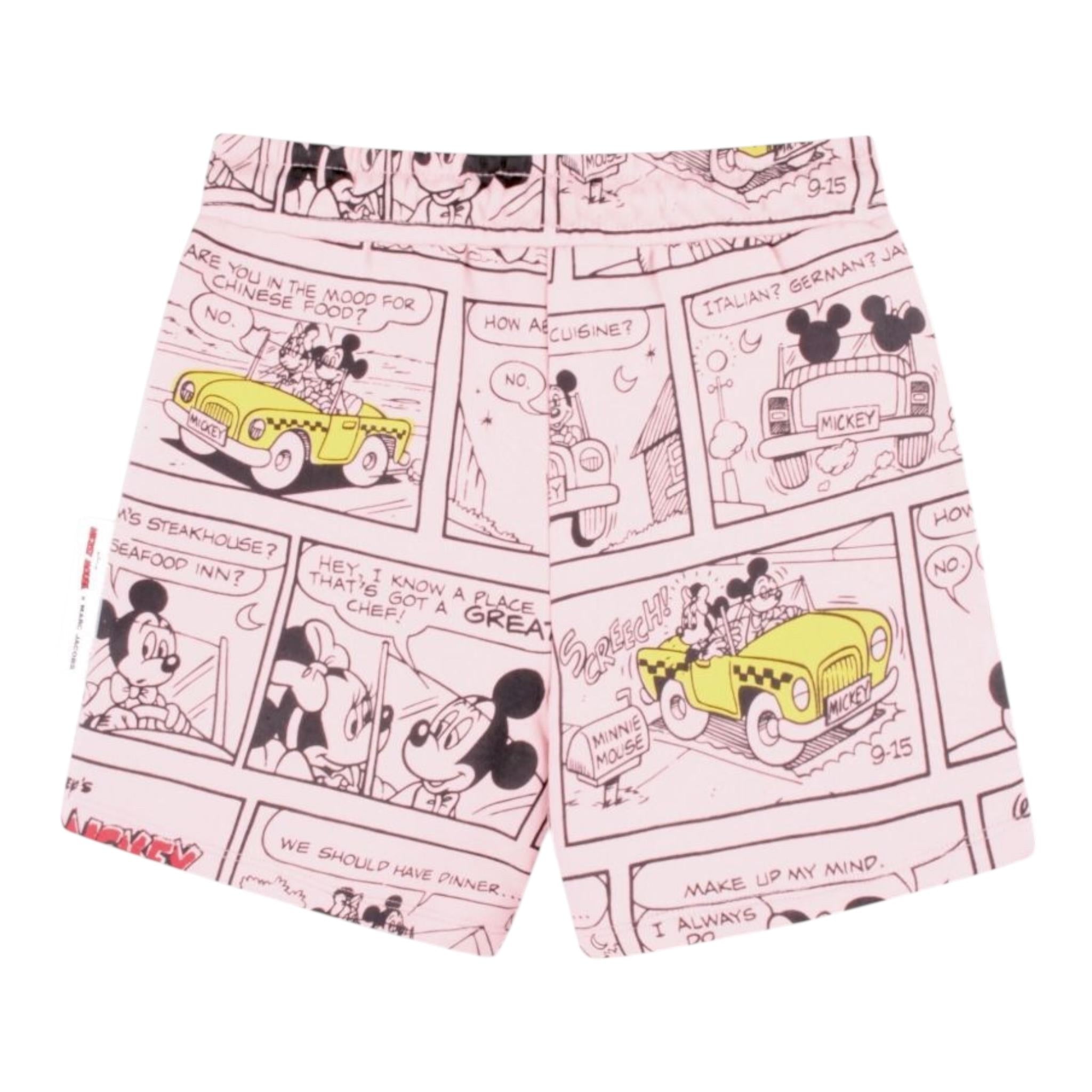 Marc Jacobs Short Tinta Unita con Stampa Topolino per Neonata W60488N ROSA MARC JACOBS 