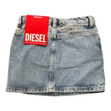 Diesel Gonna Tinta Unita In Denim  Azzurro Per Bambina