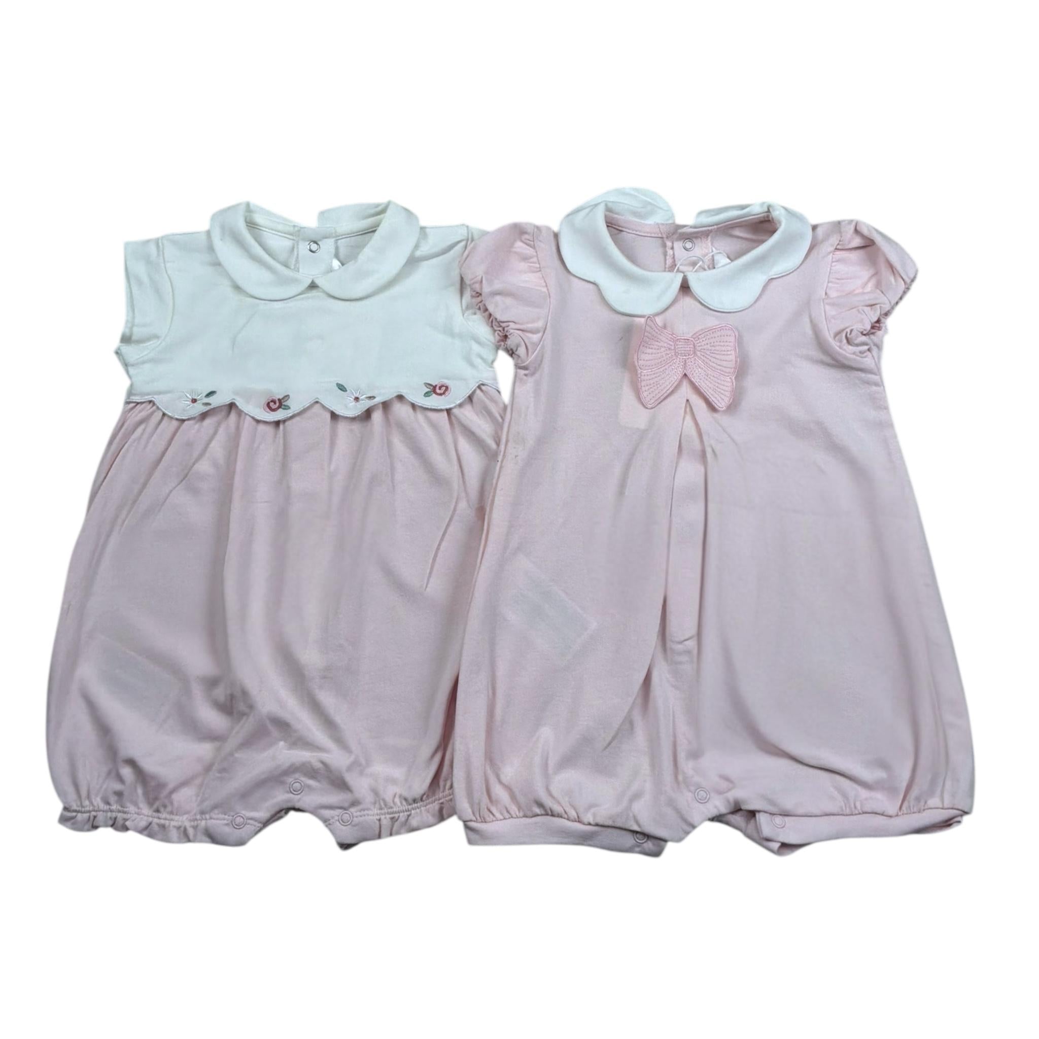 Mayoral Set 2 Pagliaccetti Bicolore per Neonata 1752 BIANCO/ROSA MAYORAL 