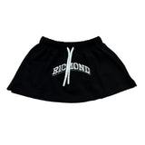 John Richmond Gonna Tinta Unita con Elastico In Vita per Neonata RIP26135GO NERO JOHN RICHMOND 