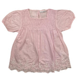 Name.It Camicia Mezza Manica Tinta Unit Rosa Per Bambina