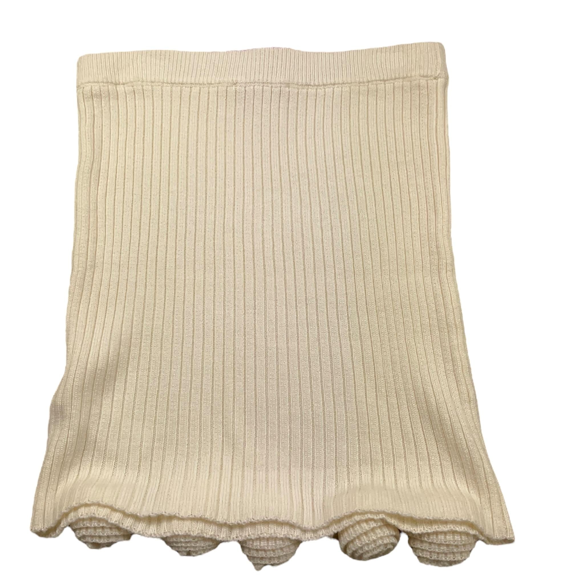 MISS BLUMARINE gonna tinta unita in maglia Panna per Bambina IF3065MA51L PANNA MISS BLUMARINE 