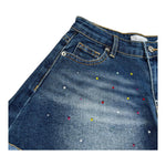Gaelle Short In Denim Tinta Unita con Brillantini per Bambina 2746SD00310 BLU GAELLE 