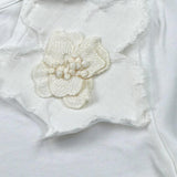 Please T-Shirt Tinta Unita con Applicazioni per Bambina MB23032G73 BIANCO PLEASE 