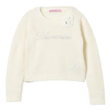 MISS BLUMARINE maglia girocoll tinta unita cn strass Panna per Bambina IF4088MA39P PANNA MISS BLUMARINE 