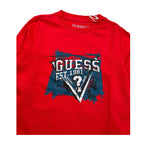 GUESS shirt girocollo tinta unita con stampa Rosso per Neonato N4YI01K8HM4XXXXX ROSSO GUESS 