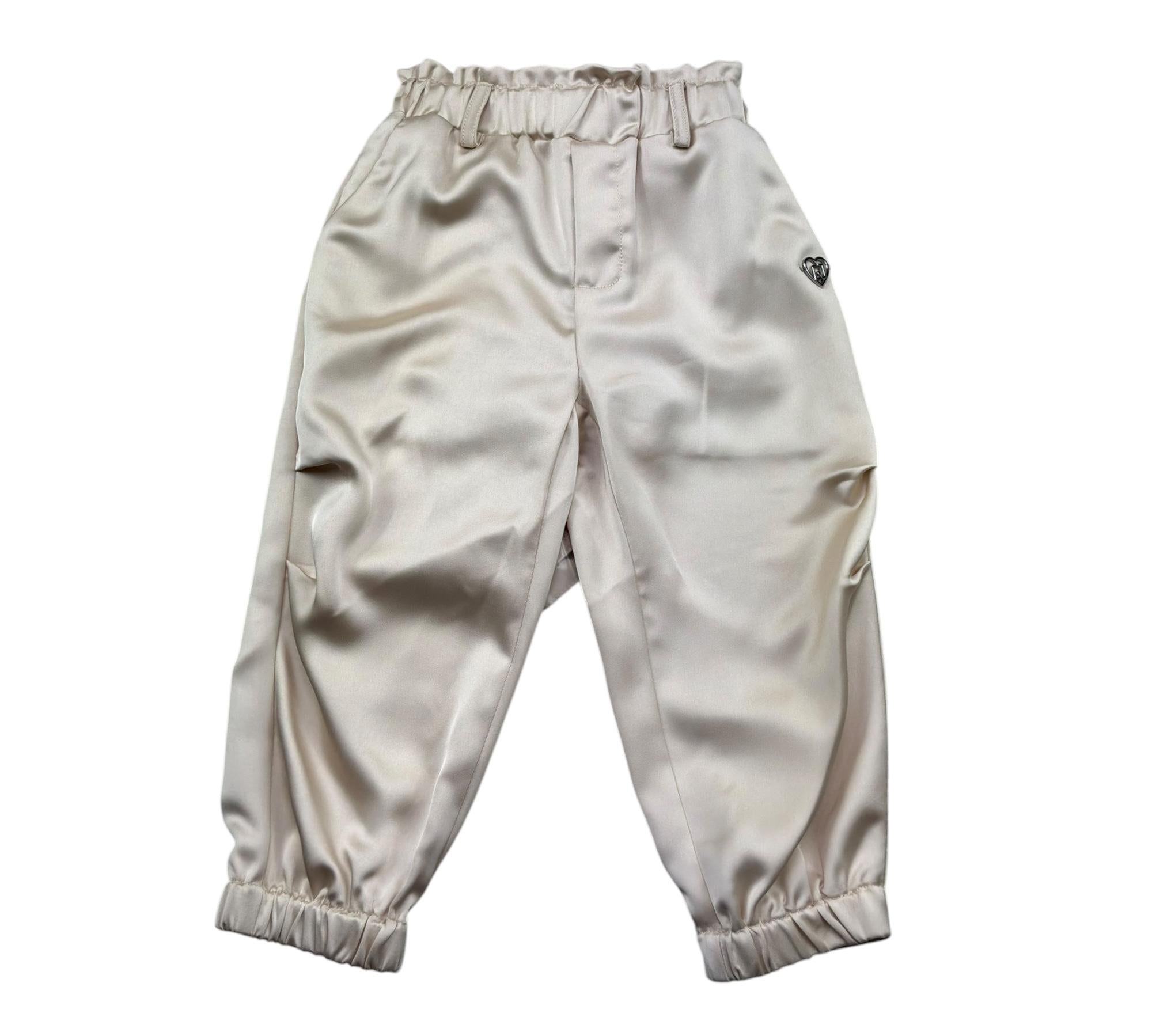 Liu Jo Pantalone Tinta Unita con Elastico In Vita per Bambina KA5010 BEIGE LIU JO 