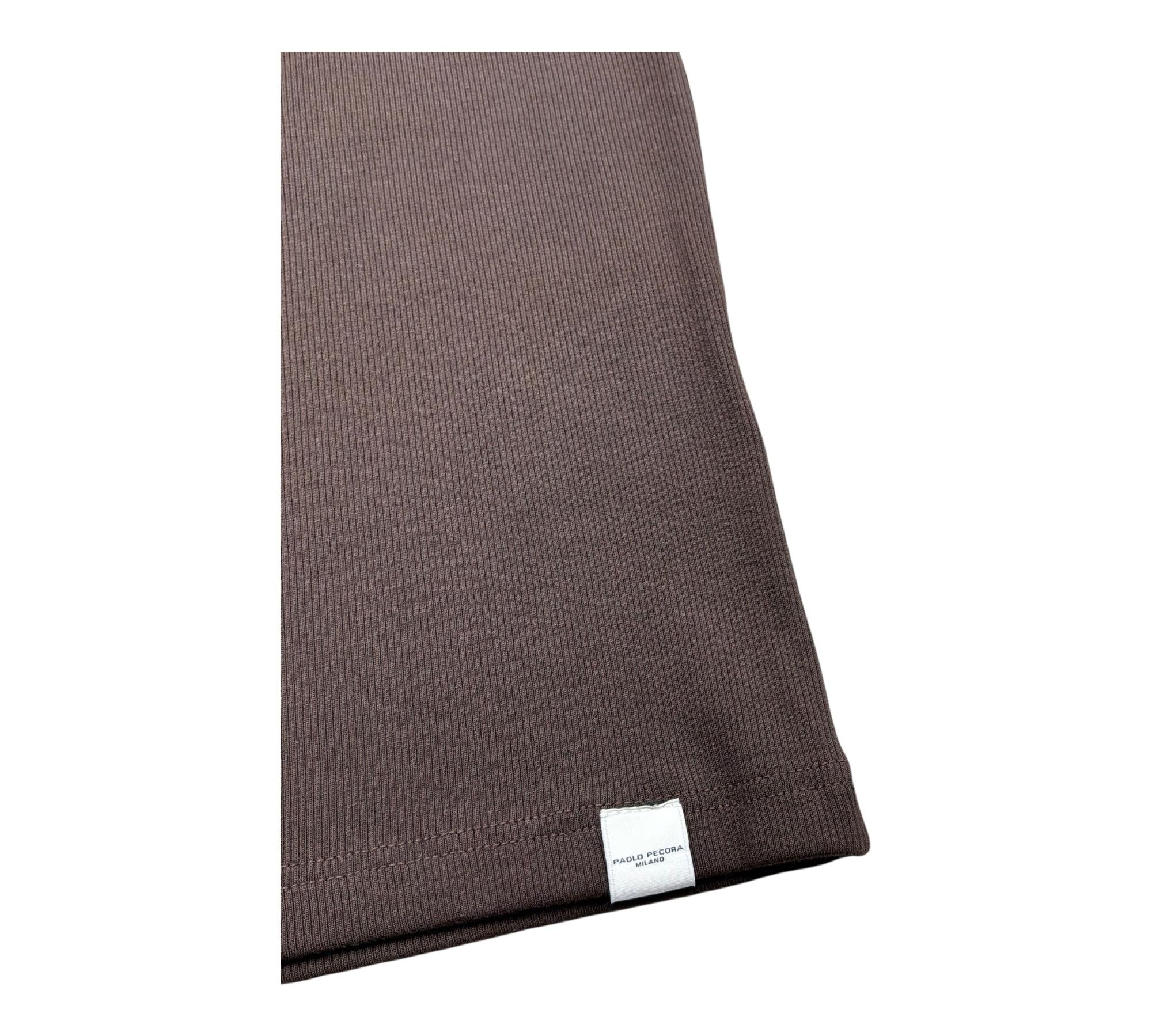 Paolo Pecora Canotta Girocollo Tinta Unita per Bambino PP4269 MARRONE PAOLO PECORA 