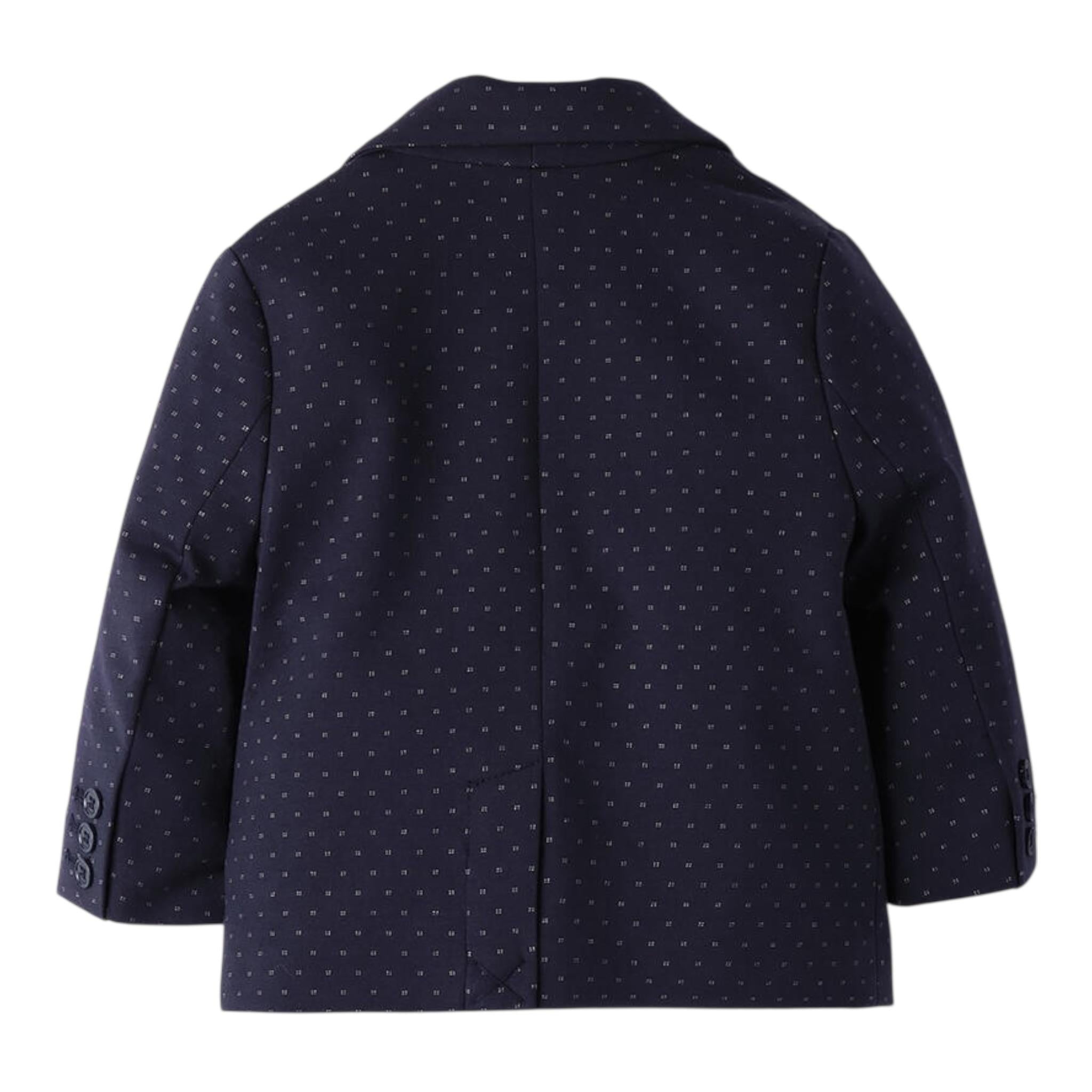 Mini Banda Giacca Tinta Unita con Microfantasia per Neonato 3B648 BLU MINI BANDA 