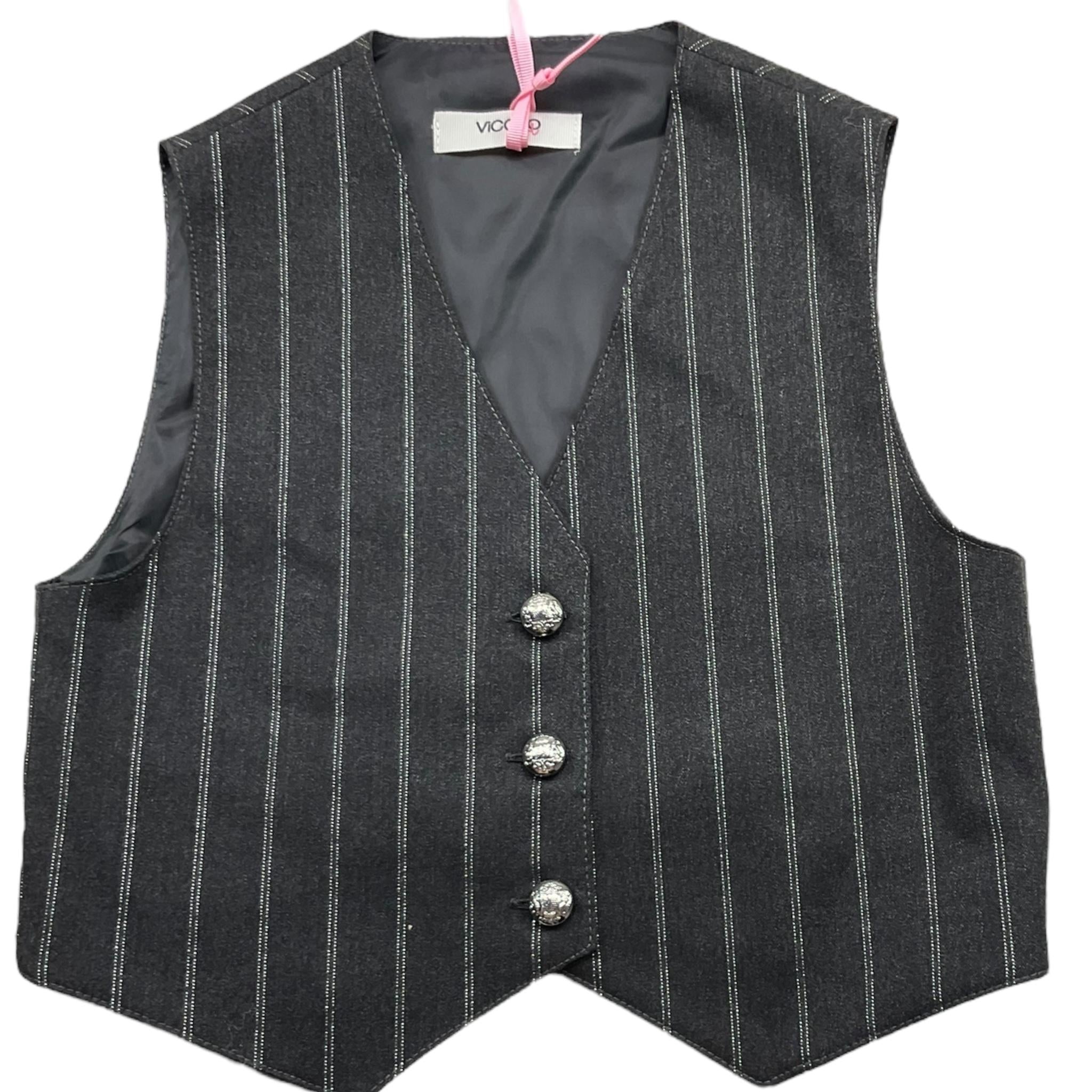 VICOLO gilet tinta unita con fantasia a righe Nero per Bambina 3141B00132 NERO VICOLO 