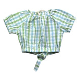 Zhoe & Tobiah Camicia Modello Crop Tricolore Con Fantasia A Quadri Bianco Per Neonata