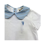 Trussardi T-Shirt Girocollo Tinta Unita con Colletto per Neonato TIP26119TS BIANCO TRUSSARDI 