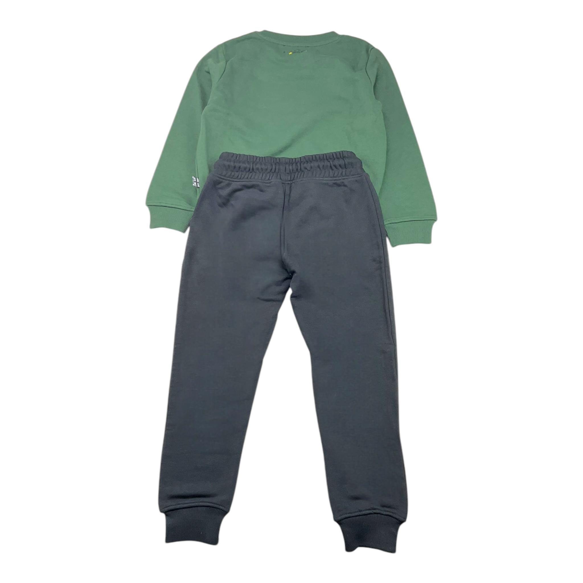 JOHN RICHMOND completo 2pz felpa- pantalone bicolore Nero/verde per Bambino RBA24149CF NERO/VERDE JOHN RICHMOND 