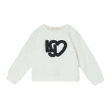 LIU JO felpa chiusa girocollo tint unita con stampa logo Panna per Bambina KF4025 PANNA LIU JO 