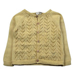 Wedoble Cardigan Tinta Unita con Trafori per Neonata V2507308B GIALLO WEDOBLE 
