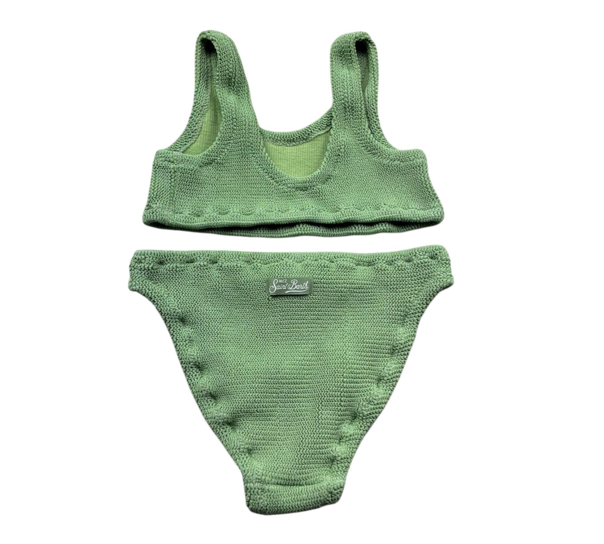 Saint Barth Costume 2 Pezzi Fascia-Mutandina per Bambina BAKER VERDE SAINT BARTH 