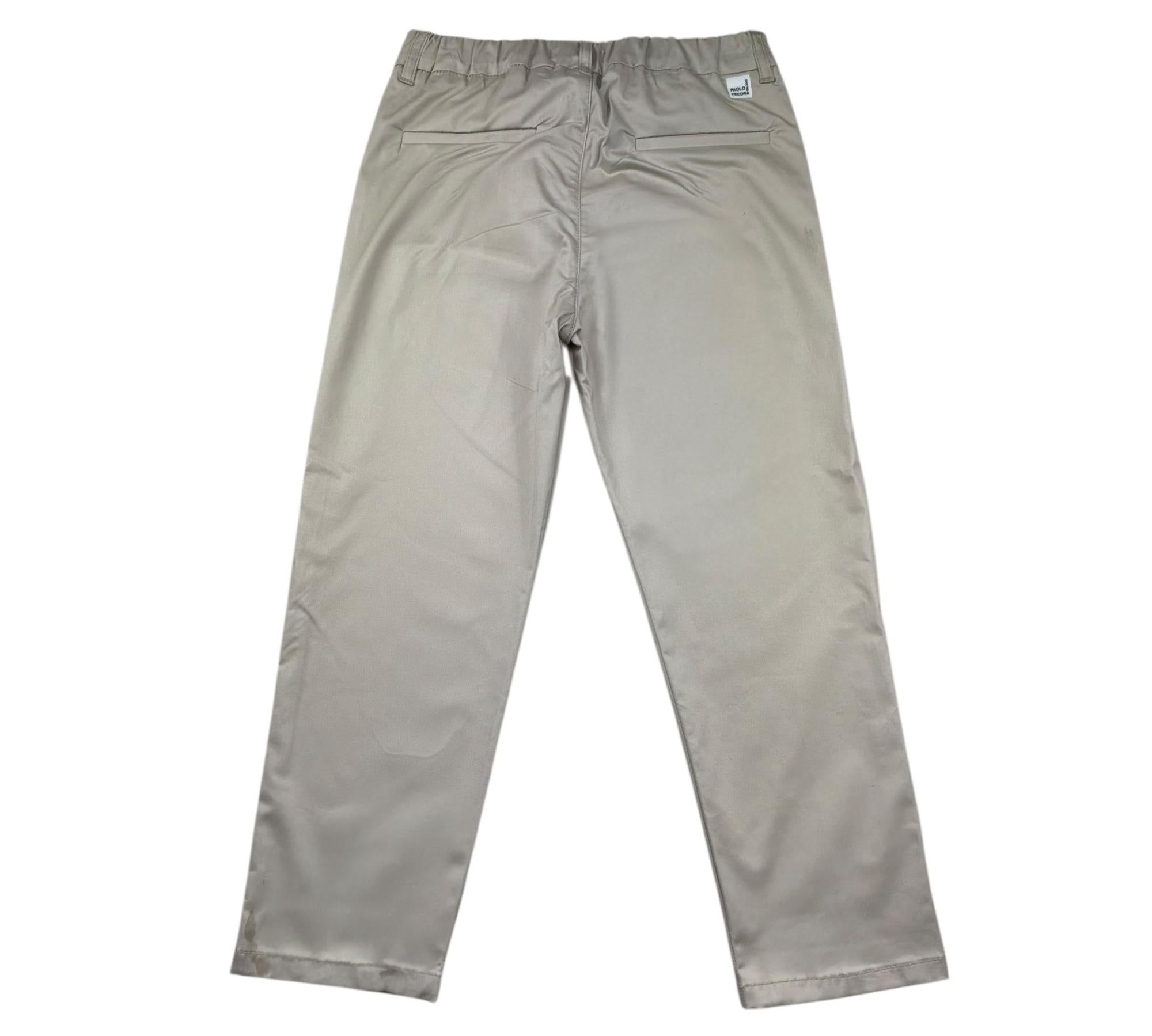 Paolo Pecora Pantalone Tinta Unita con Elastico In Vita per Bambino PP4313 BEIGE PAOLO PECORA 