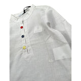 Daniele Alessandrini Camicia tinta unita con Colletto Coreano Bianco per Neonato 1295C0736 BIANCO DANIELE ALESSANDRINI 