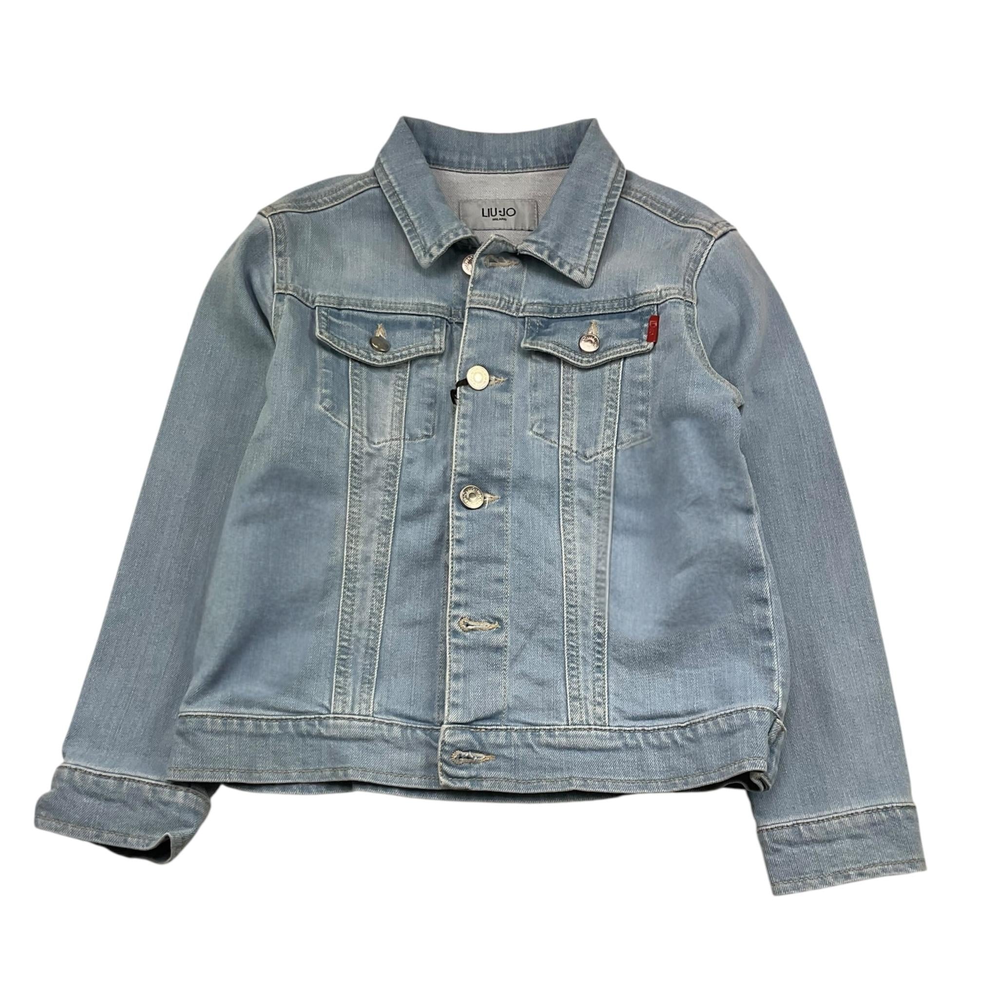 Liu Jo Giubbino In Denim Tinta Unita con Bottoni per Bambino QA2019 BLU LIU JO 